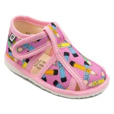 Papučky Rak 100015-3 ceruzky ružové