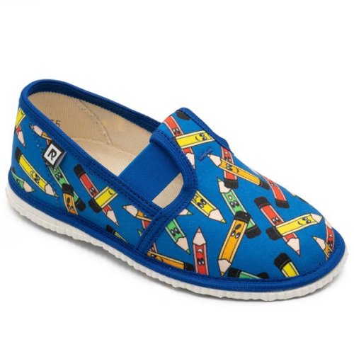 Papučky Rak 943022 ceruzky modré