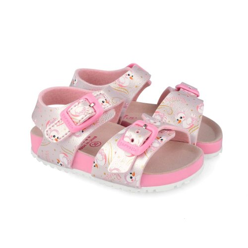 Sandálky Garvalin BIO METALIZADO ROSA