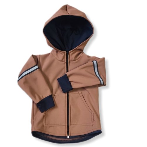 Detská bunda softshell hnedá