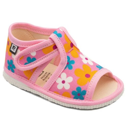 Papučky Rak 100014-3 kvety ružové