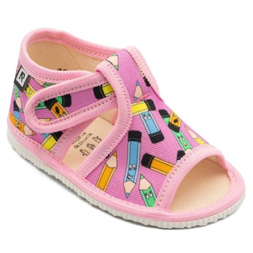 Papučky Rak 100014-3 ceruzky ružové