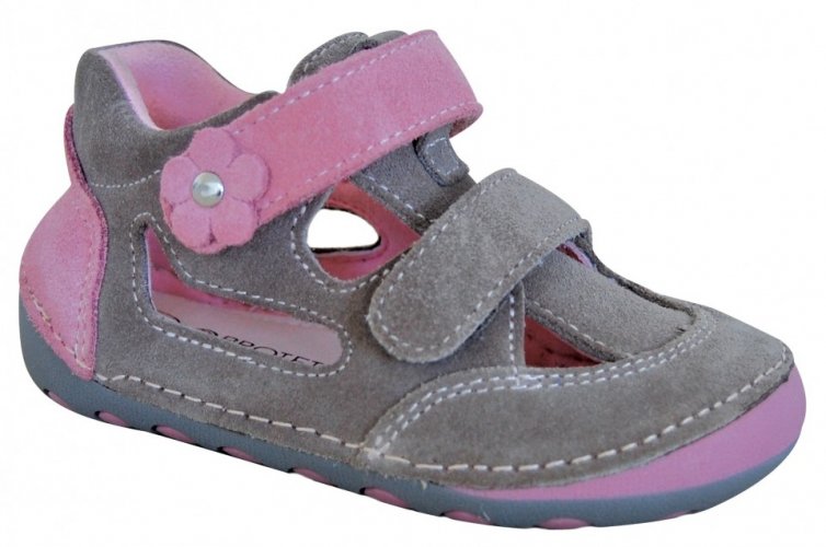 Detské barefoot sandále Protetika Flip taupe - veľkosť: 24