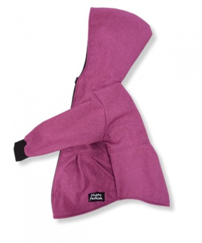 Detská bunda softshell tmavo ružová melírovaná
