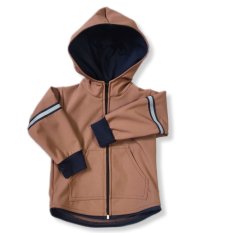 Detská bunda softshell hnedá